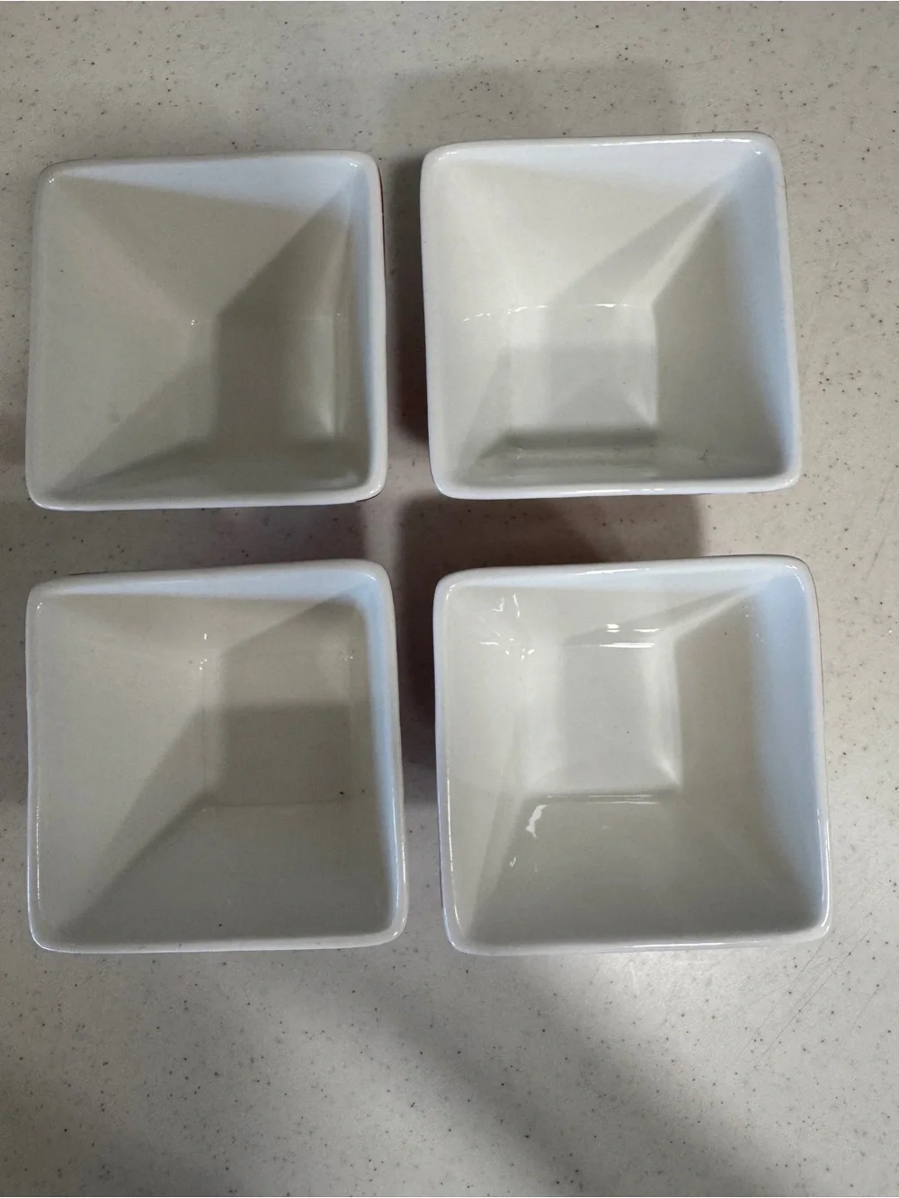 Ciroa Simple Serve 4” Red & White Scroll Design Porcelain Bowls- Set of 4